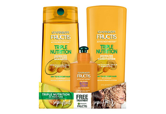 Garnier Fructis Triple Nutrition 3-Piece Freebie