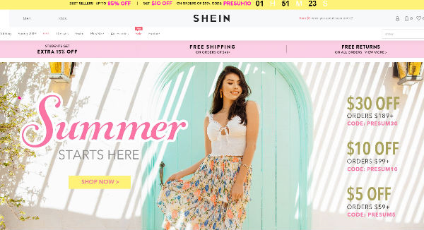 shein fashion online shopping