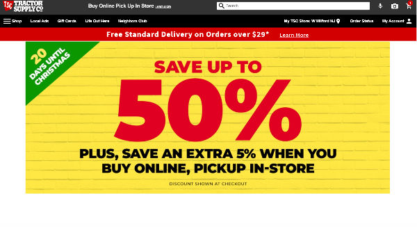 Tractor Supply Company Coupons Cashback Discount Codes